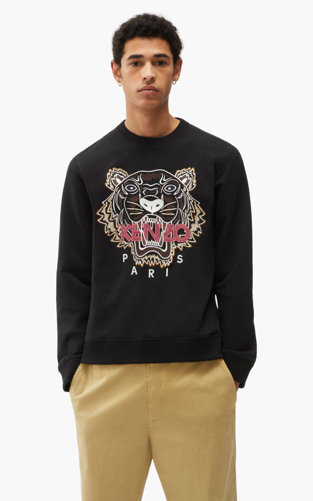 Kenzo Tiger Sudadera Hombre Negras | 3104825-MW